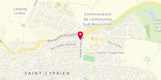 Plan de SARL Bardier, 23 Rue Rémi Belleau, 66750 Saint-Cyprien
