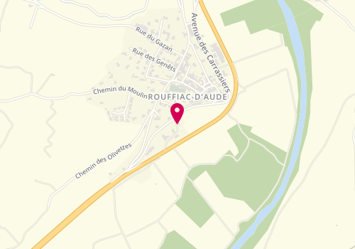 Plan de Rouffiac Auto Service, 100 Chemin de la Plaine, 11250 Rouffiac-d'Aude