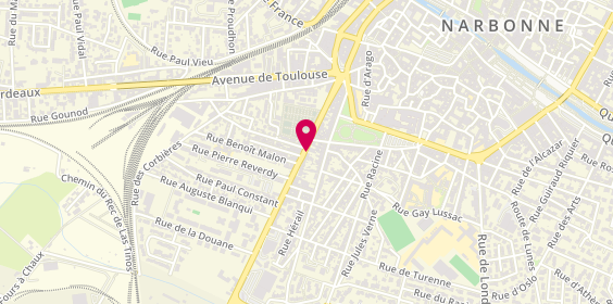 Plan de Pyrenées Pneus, 47 Avenue du General Leclerc, 11100 Narbonne