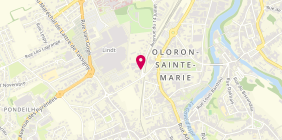 Plan de Atomic Garage, 5 avenue du 14 Juillet, 64400 Oloron-Sainte-Marie