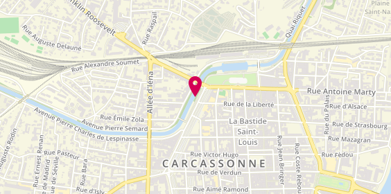 Plan de Pont Rouge Automobiles, Zone Industrielle le Pont Rouge, 11000 Carcassonne