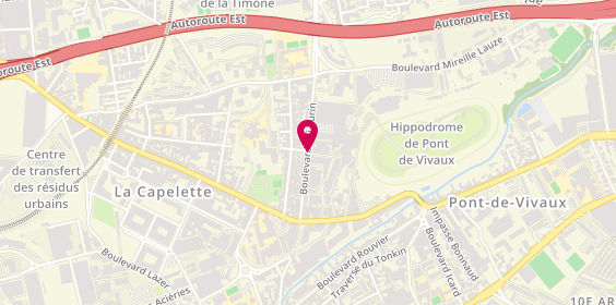 Plan de Mistral Pneus, 44 Boulevard Fifi Turin, 13010 Marseille