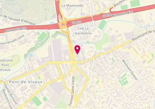 Plan de First Stop - Florain Pneus, 16 avenue Florian, 13010 Marseille