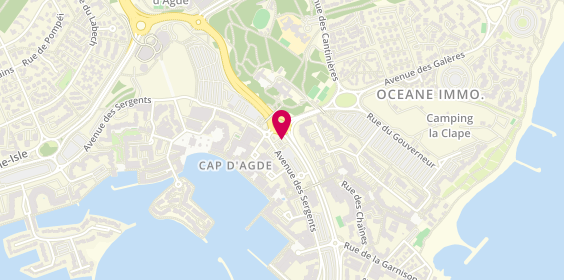 Plan de Agip Cap d'Agde, 8 avenue des Sergents, 34300 Agde