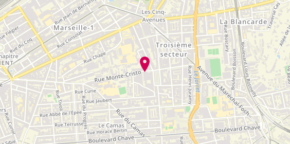 Plan de Garage Rapid'Vulca, 82 Rue Monte Cristo, 13004 Marseille