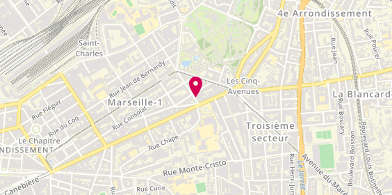 Plan de Carrosserie Longchamp, 6 Rue Espérandieu, 13004 Marseille