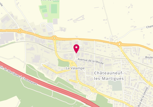 Plan de Ms Carrosserie, 1 avenue de la Moutte, 13220 Châteauneuf-les-Martigues