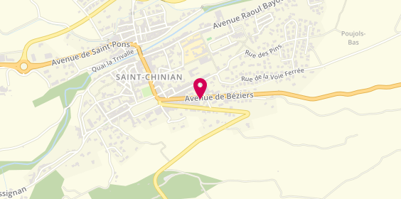 Plan de Agent Citroen, 26 avenue de Béziers, 34360 Saint-Chinian