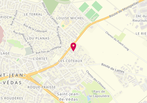 Plan de Eurorepar, 9 Rue des Coteaux, 34430 Saint-Jean-de-Védas