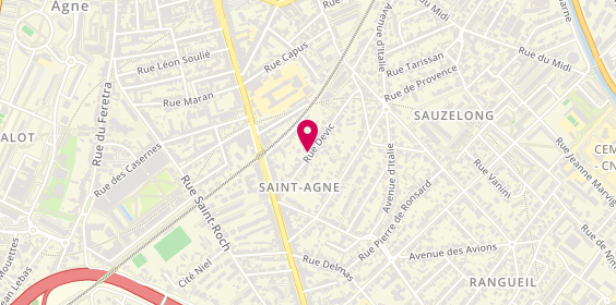 Plan de Garage Saint Agne, 21 Rue Devic, 31400 Toulouse