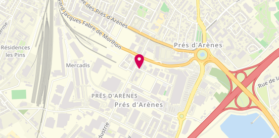 Plan de Près d'Arène auto, 1 Rue du Lantissargues, 34070 Montpellier