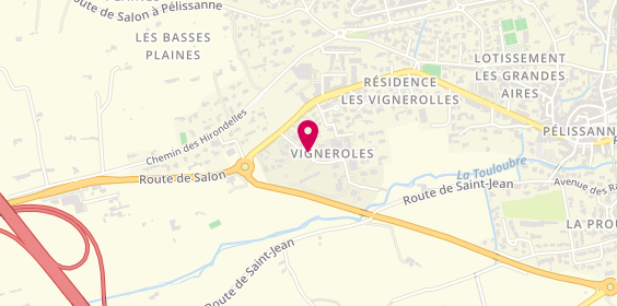 Plan de AD Garage Expert NEGOCE VEHICULES OCCASION, Zone Artisanale Les Vignerolles, 13330 Pélissanne