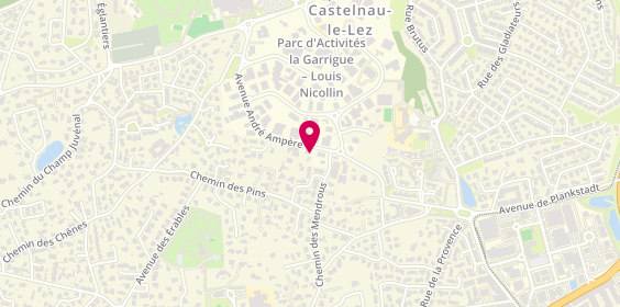 Plan de Garage des Romarins, 325 avenue André Ampère, 34170 Castelnau-le-Lez