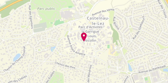 Plan de Vendezvotrevoiture.fr, 155 avenue Blaise Pascal, 34170 Castelnau-le-Lez