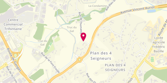 Plan de Auto Pièces Méditerranée, 81 Rue de Thomassy, 34090 Montpellier