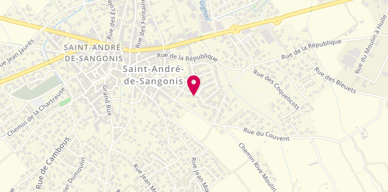Plan de Kp Auto 34, 13 Rue Jacqueline de Romilly, 34725 Saint-André-de-Sangonis