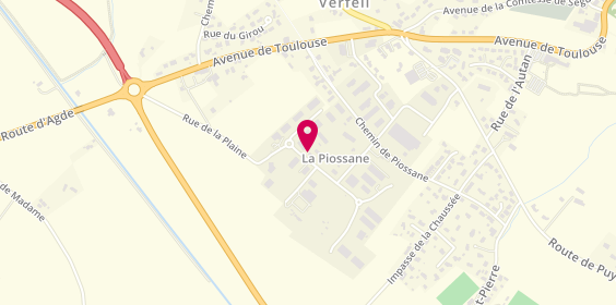 Plan de AT Occitanie Automobiles, 5 Rue de la Plaine, 31590 Verfeil