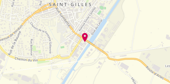 Plan de Garage des Platanes, 62 Quai du Canal, 30800 Saint-Gilles