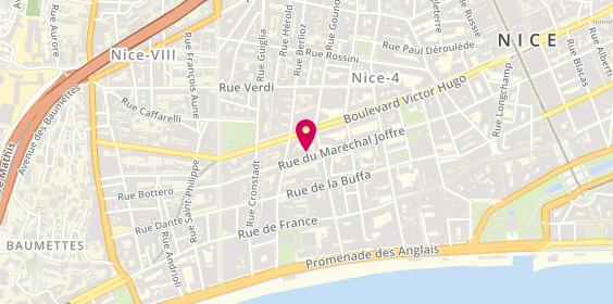 Plan de Station Service Joffre, 72 Rue du Maréchal Joffre, 06000 Nice
