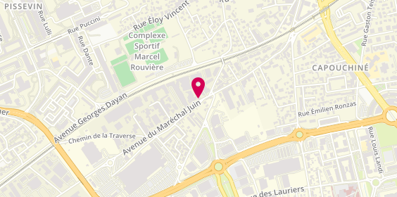 Plan de Le Garage des Trophés - BOURRIER Christian, 866 avenue Marechal Juin, 30900 Nîmes
