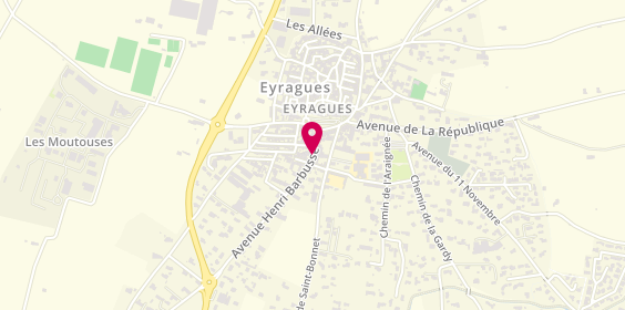 Plan de Eyragues Auto Services, 93 Avenue Henri Barbusse, 13630 Eyragues