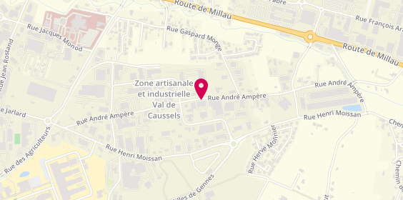 Plan de Taquipneu Euomaster, 44 Rue Ampere - Zone Industrielle de Jarlard, 81000 Albi