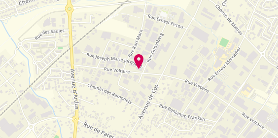 Plan de Mondial Pare-Brise, 28 Rue Voltaire Zone Industrielle Nord, 82000 Montauban