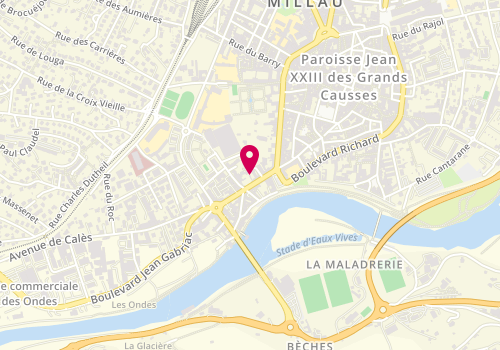 Plan de Vérnhet et Associés, 6 Bis Rue Louis Blanc, 12100 Millau