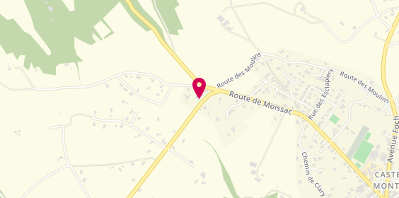 Plan de Garage Gauzin, Route Moissac, 46170 Castelnau-Montratier