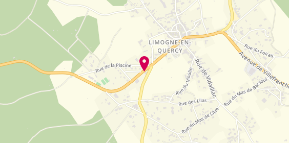 Plan de Access - TotalEnergies, 309 Avenue de Cahors, 46260 Limogne-en-Quercy