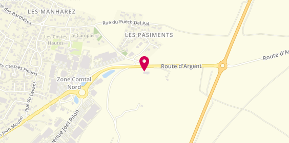 Plan de JEP Services Rodez, Route d'Espalion Sortie Sebazac, 12850 Onet-le-Château