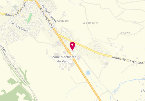 Plan de Garage du Vallon, 33 Route de Rodez, 12330 Saint-Christophe-Vallon
