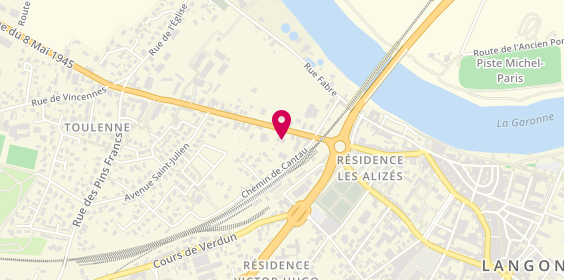 Plan de Carglass Pare-Brise Langon, 16 Route de Bordeaux, 33210 Langon