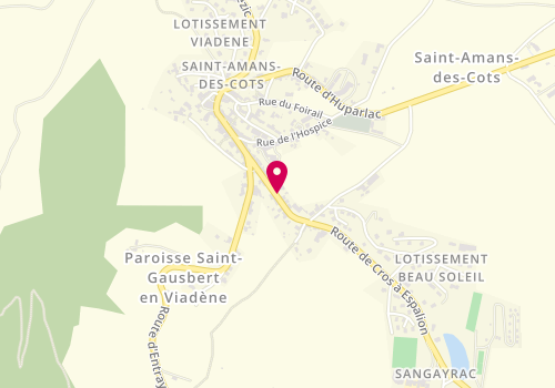 Plan de Club Auto Conseil, Route du Nayrac, 12460 Saint-Amans-des-Cots