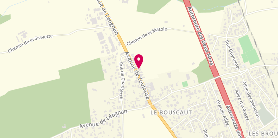 Plan de Station Service Relais du Bouscaut, 822 avenue de Toulouse, 33140 Cadaujac