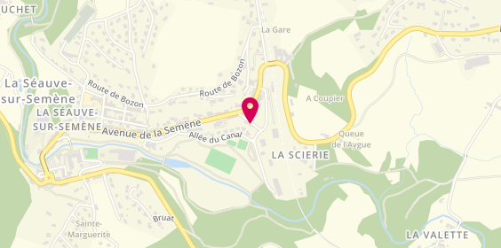 Plan de Agent Peugeot, Zone Artisanale Source, 43140 La Séauve-sur-Semène