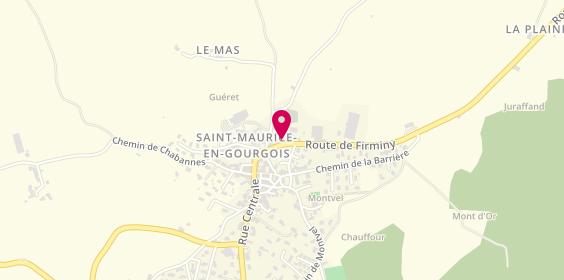 Plan de Eurorepar, 9 Route de Firminy, 42240 Saint-Maurice-en-Gourgois