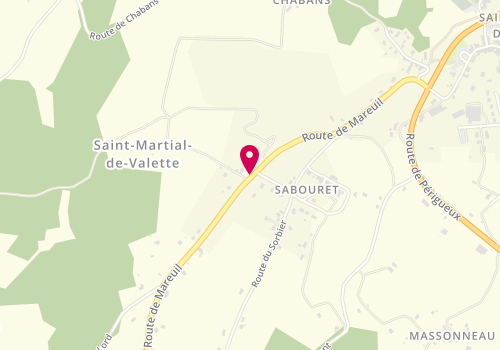 Plan de Garage Desmond Laurent, Rapevache Route Mareuil, 24300 Saint-Martial-de-Valette