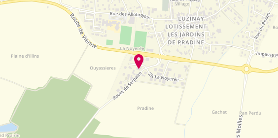 Plan de Mathieu Bourgne Automobiles, 47 Zone Artisanale la Noyeree 1, 38200 Luzinay