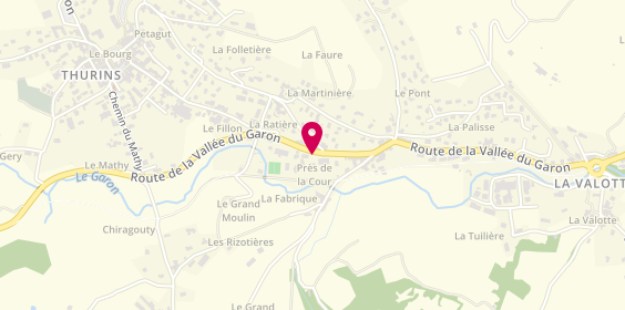 Plan de Philippe Pechoux Auto, 25 Route de la Vall. Du Garon, 69510 Thurins