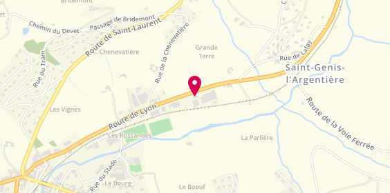 Plan de Garage Bonhomme et Associés Agent AIXAM Voiture sans permis 69610, Route de Lyon, 69610 Sainte-Foy-l'Argentière