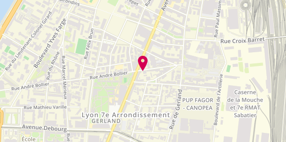 Plan de Centre Auto Bollier, 106 Rue André Bollier, 69007 Lyon