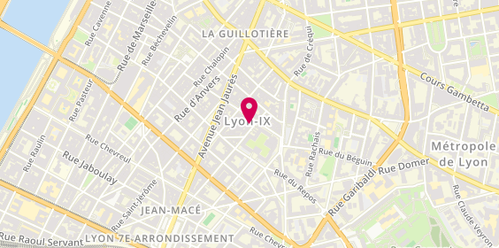 Plan de Groupe Central Autos, 38 Rue de la Thibaudière, 69007 Lyon