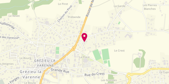 Plan de Agent Peugeot, 6 Route de Pierre Blanche, 69290 Grézieu-la-Varenne