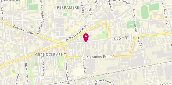 Plan de Centre Auto Blum, 36 Rue Léon Blum, 69100 Villeurbanne