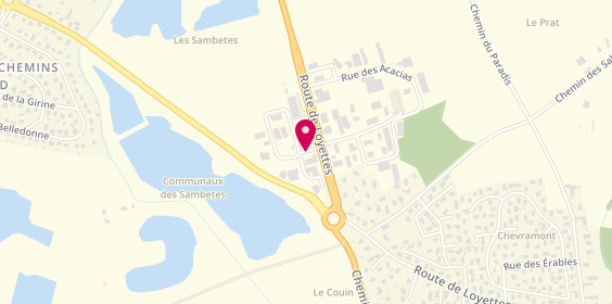 Plan de Rv Pneus, Zone Artisanale N°2 Les Sambettes Route de Loyettes, 38460 Saint-Romain-de-Jalionas