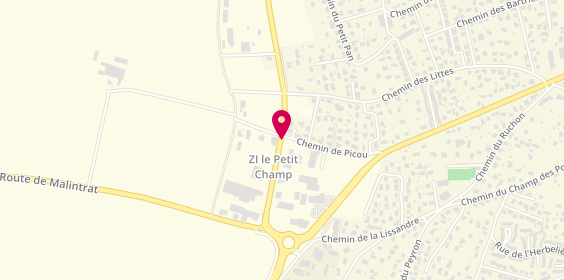 Plan de Top Garage, Zone Industrielle Petit Champ Avenue Europe, 63430 Pont-du-Château