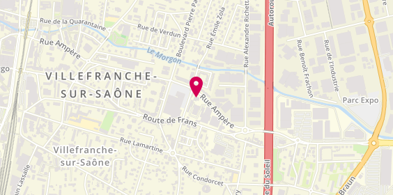 Plan de Garage Danielfred, 541 Rue Emile Zola, 69400 Villefranche-sur-Saône