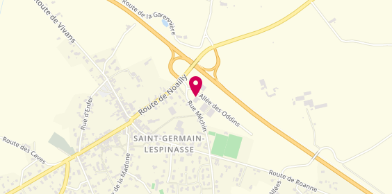 Plan de Garage Mazille, 38 Allée des Oddins Zone Artisanale, 42640 Saint-Germain-Lespinasse