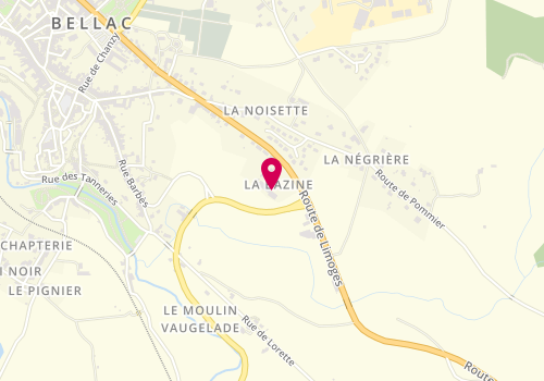 Plan de Olympe Pneus, Route de Limoges, 87300 Bellac